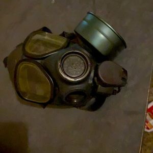 Black  military grade gas mask